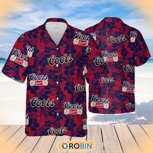 Coors Banquet Red Tropical Summer Beach Hawaiian Shirt