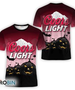 Coors Light Halloween Night Pumpkin 3D All Over Printed T-Shirt
