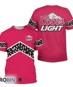 Coors Light Pink Wine Pattern All Over Printed T-Shirt Coors Light Pink Wine Pattern All Over Printed T-Shirt