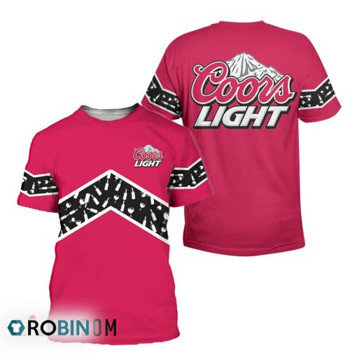 Coors Light Pink Wine Pattern All Over Printed T-Shirt