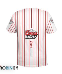 Coors Light White Vertical Striped 3D All Over Printed T-Shirt Coors Light White Vertical Striped 3D All Over Printed T-Shirt