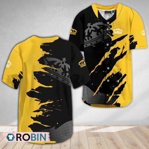 Corona Extra Metal Crack Pattern Baseball Jersey Shirt Style