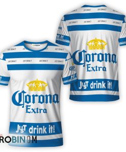Corona Extra White Just Drink It All Over Printed T-Shirt