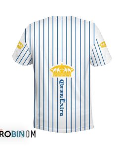 Corona Extra White Vertical Striped 3D All Over Printed T-Shirt