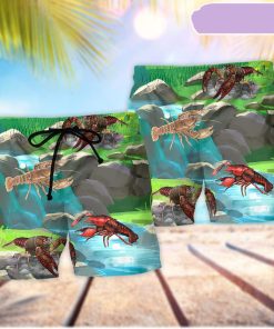 Crawfish Into The Forest Summer Beach Short, Gift for Holiday Summer