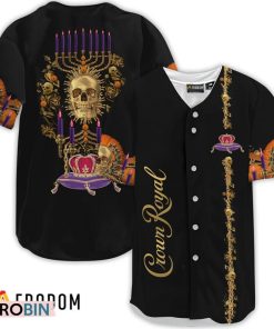 Crown Royal Golden Skull And Pumpkin Baseball Jersey Shirt Style