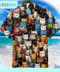 Cute Painted Cat Unisex Hawaiian Shirt