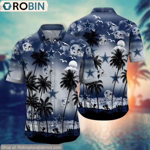 Dallas Cowboys Aloha Palm Tree Hawaiian Shirt