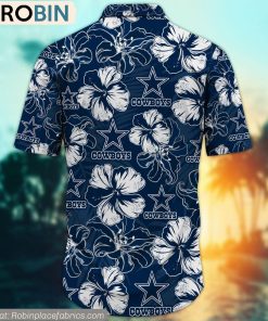 Dallas Cowboys Hibiscus Tropical Pattern NFL Hawaiian Shirt