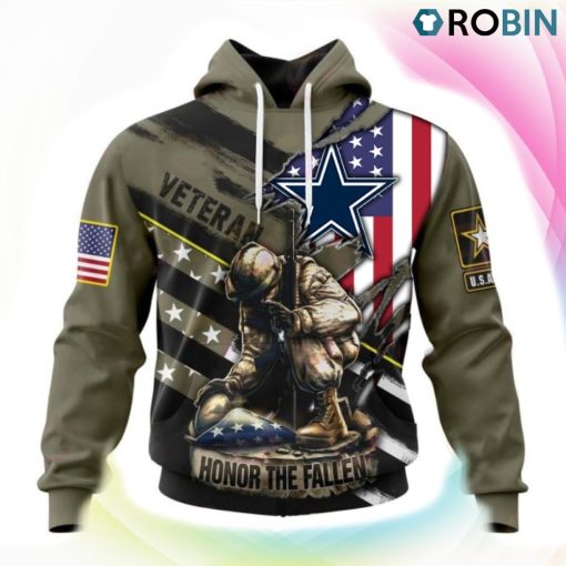 Dallas Cowboys NFL Honor Veterans And Their Families 3D Hoodie, Cowboys Football Gifts