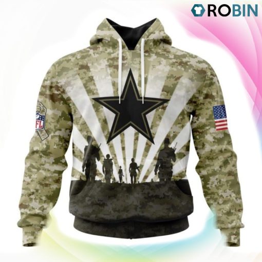 Dallas Cowboys NFL Salute To Service 3D Hoodie, Dallas Cowboys Fan Shirt