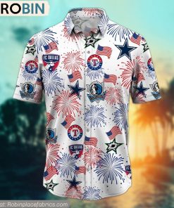 Dallas Fort Worth Sports Happy 4th Of July Hawaiian Shirt