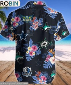 Dallas Sport Tropical Pattern Hawaiian Shirt