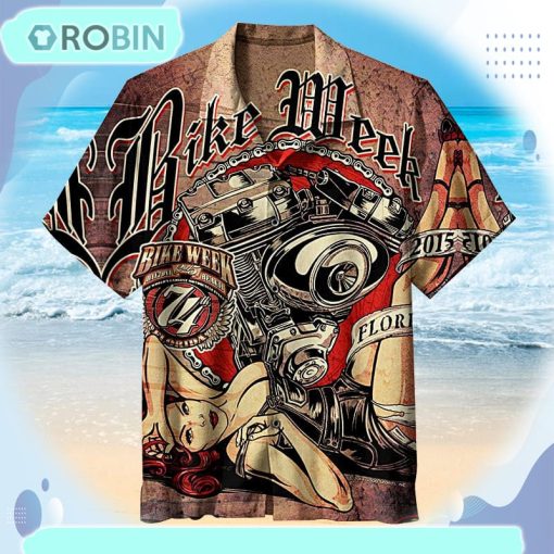 Daytona Bike Week 2015 Unisex Hawaiian Shirt