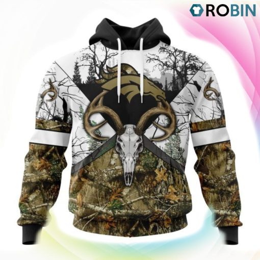 Denver Broncos Deer Hunting Camo Style 3D Hoodie, Broncos Merchandise