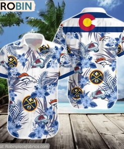 Denver Broncos, Denver Nuggets, Colorado Avalanche Hawaiian Shirt Denver Broncos, Denver Nuggets, Colorado Avalanche Hawaiian Shirt