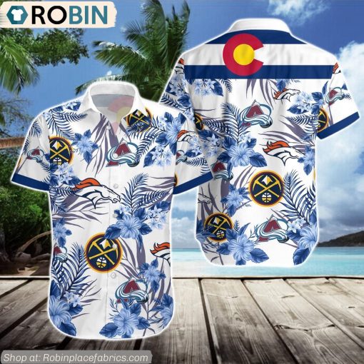 Denver Broncos, Denver Nuggets, Colorado Avalanche Hawaiian Shirt