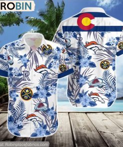 Denver Broncos, Denver Nuggets, Colorado Rockies, Colorado Avalanche Hawaiian Shirt Denver Broncos, Denver Nuggets, Colorado Rockies, Colorado Avalanche Hawaiian Shirt