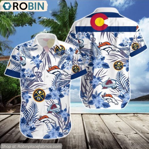Denver Broncos, Denver Nuggets, Colorado Rockies, Colorado Avalanche Hawaiian Shirt