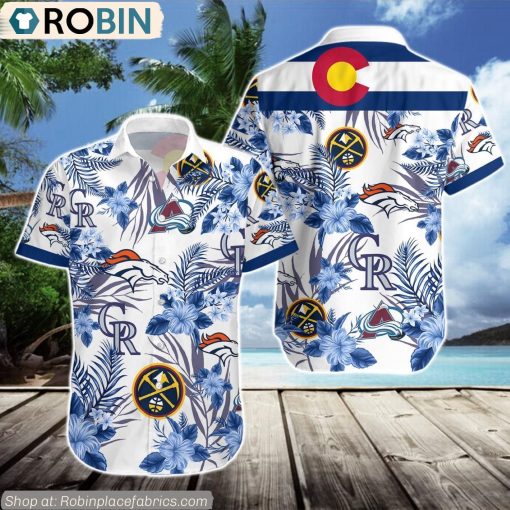 Denver Broncos, Denver Nuggets, Colorado Rockies, Colorado Avalanche  Hawaiian Shirt