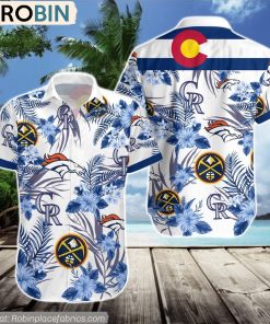 Denver Broncos, Denver Nuggets, Colorado Rockies Hawaiian Shirt Denver Broncos, Denver Nuggets, Colorado Rockies Hawaiian Shirt