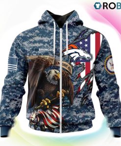 Denver Broncos NFL Honor US Navy Veterans 3D Hoodie, Broncos Fan Shirt for Sale