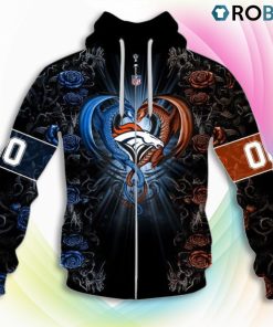 Denver Broncos NFL Rose Dragon 3D Hoodie, Broncos Gifts