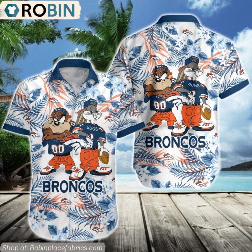 Denver Broncos Taz And Bugs NFL Teams Hawaiian Shirt