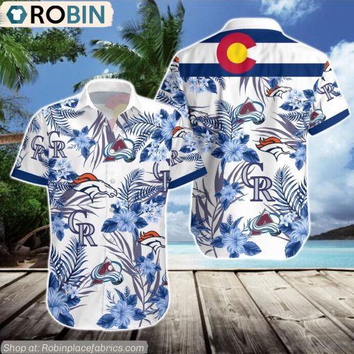 Denver Nuggets, Colorado Rockies, Colorado Avalanche Hawaiian Shirt