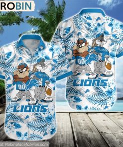 Detroit Lions Taz And Bugs NFL Teams Hawaiian Shirt