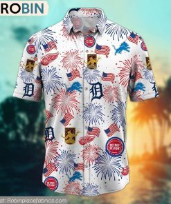 Detroit Sports Happy 4th Of July Hawaiian Shirt