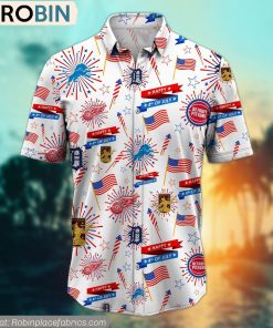 Detroit Sports Team Happy 4th Of July Hawaiian Shirt