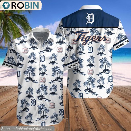 Detroit Tigers Palm Island Pattern MLB Hawaiian Shirt