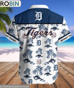 Detroit Tigers Palm Island Pattern MLB Hawaiian Shirt Detroit Tigers Palm Island Pattern MLB Hawaiian Shirt