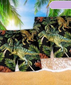 Dinosaur In Old Jungles Beach Short, Gift for Holiday Summer