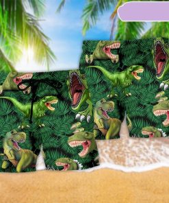 Dinosaur World Love Summer Beach Short, Gift for Holiday Summer