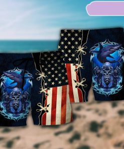 Diving Independence Day Beach Short, Gift for Holiday Summer