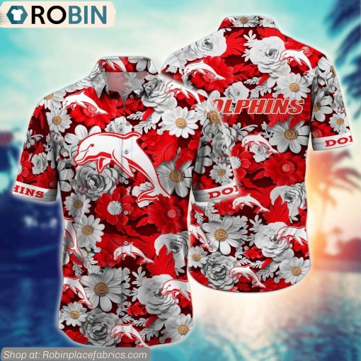 Dolphins Hawaiian Shirt NRL Teams