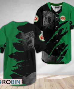 Dos Equis Metal Crack Pattern Baseball Jersey Shirt Style