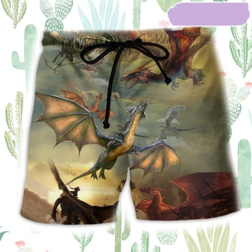 Dragon Love Cool Life Beach Short, Gift for Holiday Summer