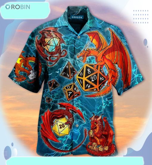 Dragon Playing Dice Universal Hawaiian Shirt