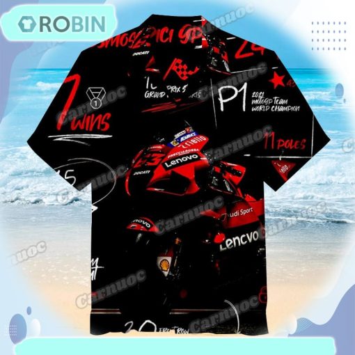 DUCATI 2021 MOTOGP SEASON STATS Unisex Hawaiian Shirt