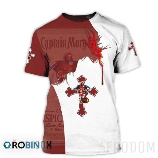 Easter Day Captain Morgan All Over Printed T-Shirt