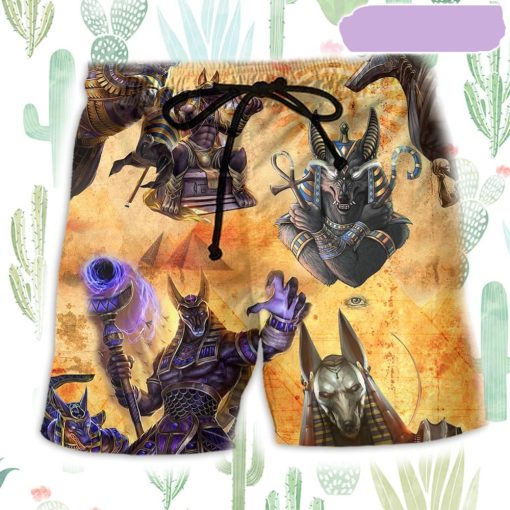 Egypt God Anubis The Egyptian Beach Short, Gift for Holiday Summer