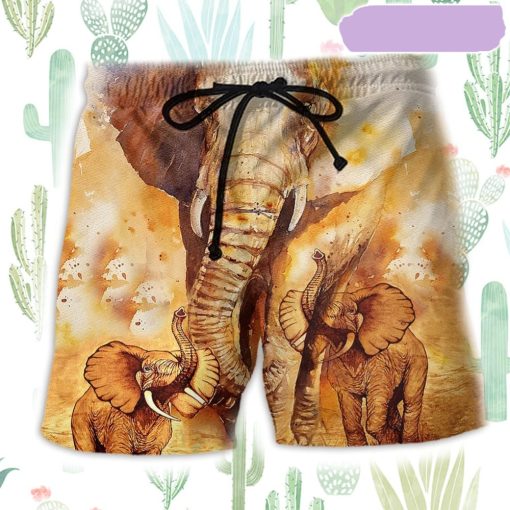 Elephant Born To Be The Biggest Beach Short, Gift for Holiday Summer