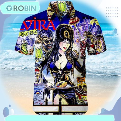 Elvira Pinball Unisex Hawaiian Shirt