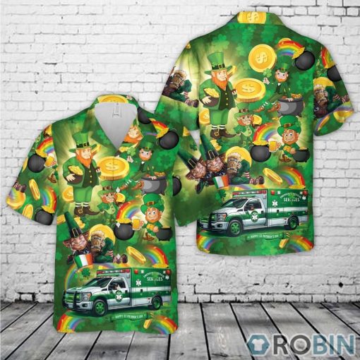 EMS Car St Patrick’s Day Hawaiian Shirt