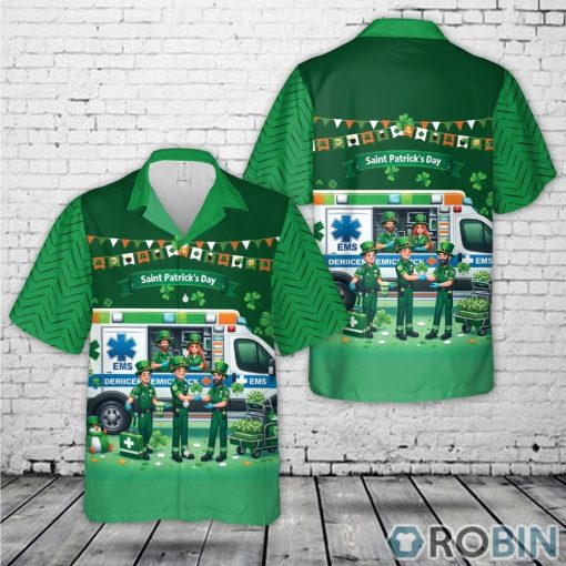 EMS Saint Patrick’s Day Hawaiian Shirt