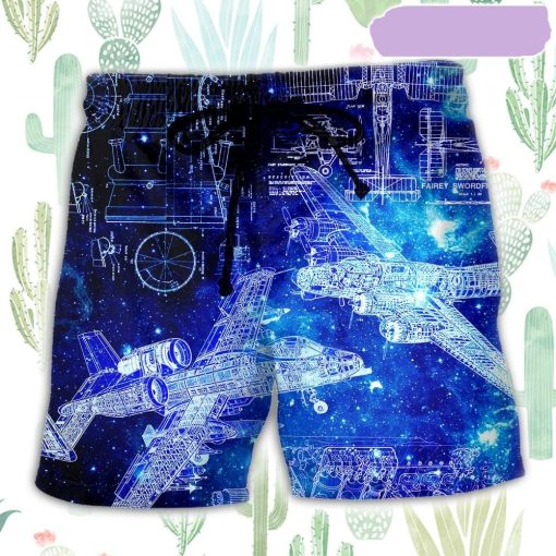 Engineer Aerospace Style Beach Short, Gift for Holiday Summer