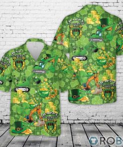Excavator St Patrick’s Day Hawaiian Shirt